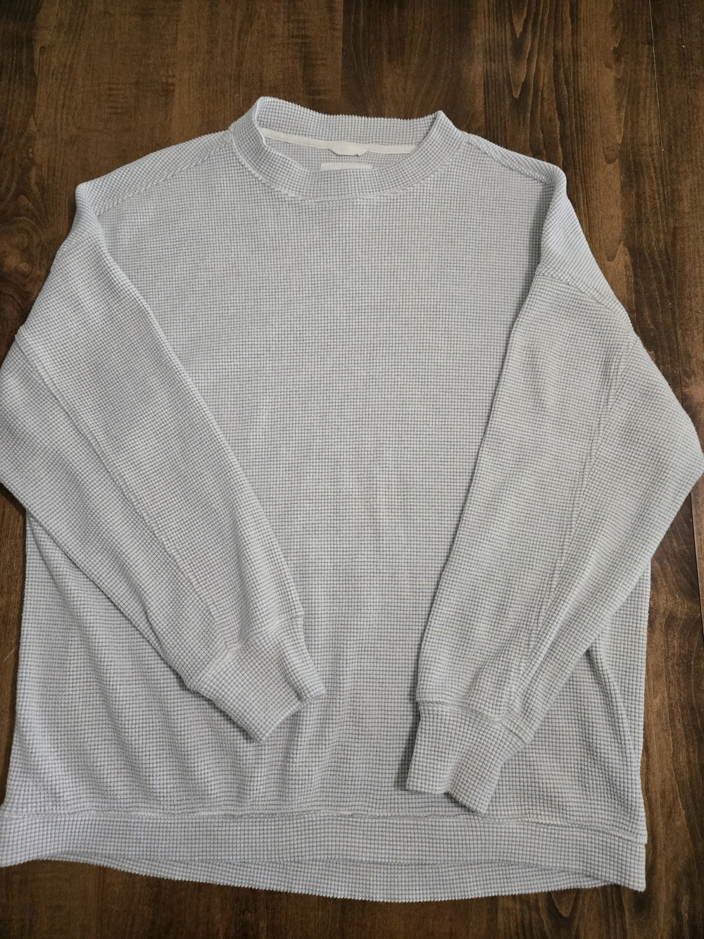 Aerie Waffle Knit Oversized Long Sleeve Shirt